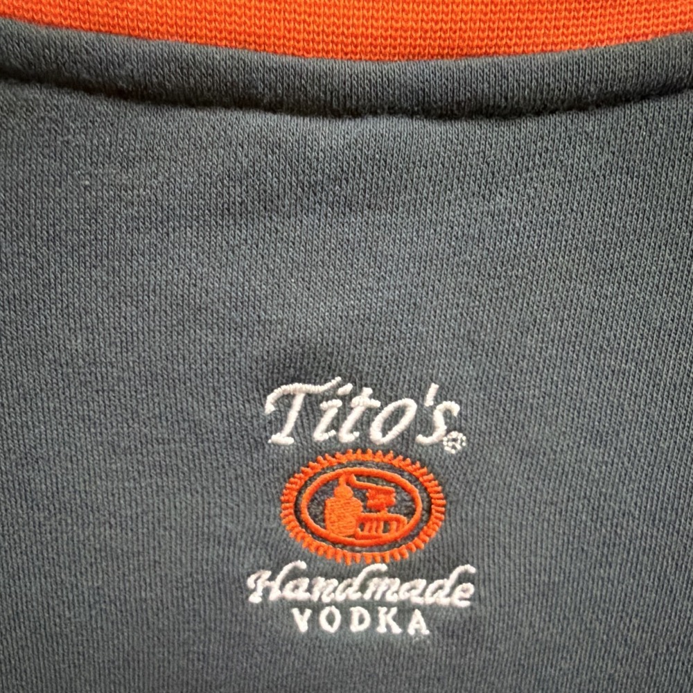 Tito's Handmade Vodka Men's 3XL Gray Orange Pullover Ugly Christmas Sweater - Picture 4 of 8